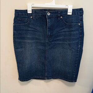 Nine West Dark Blue Denim Pencil Skirt